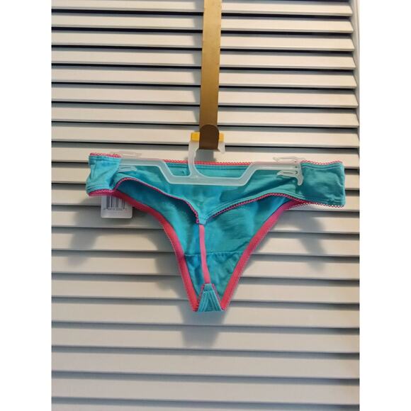 Back Talk blue Santa Baby Christmas theme g-string thong Women's Size 6 Medium - Picture 3 of 4